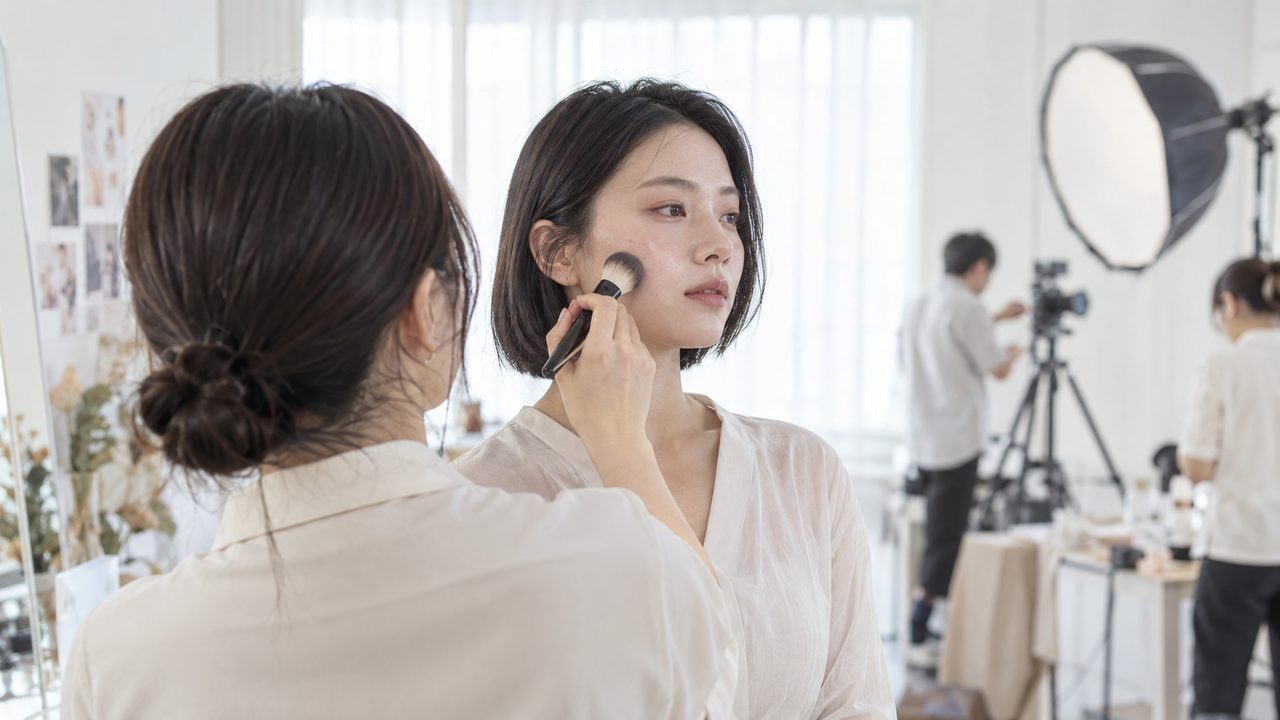 미디어·광고 메이크업 아티스트 수업 장면 (시안용 이미지)