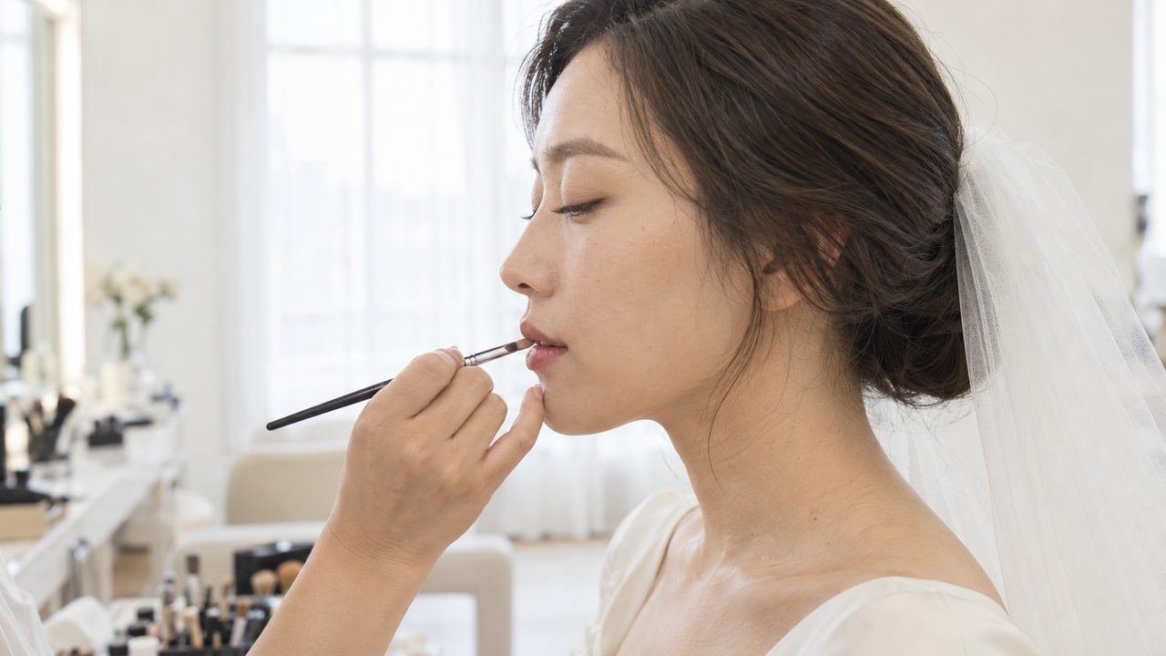 웨딩 메이크업 수업 장면 (시안용 이미지)